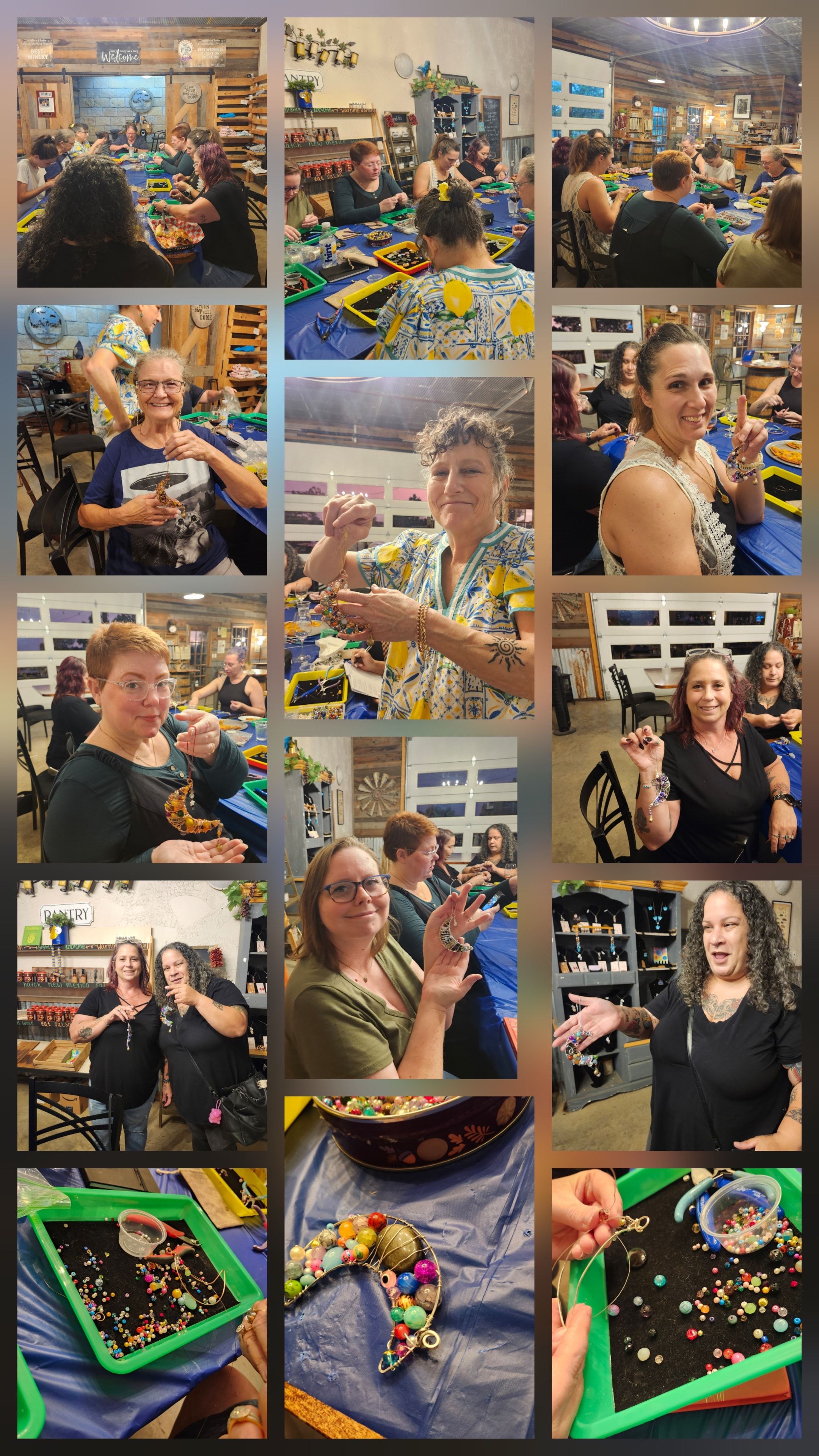 Women laughing at a craft workshop